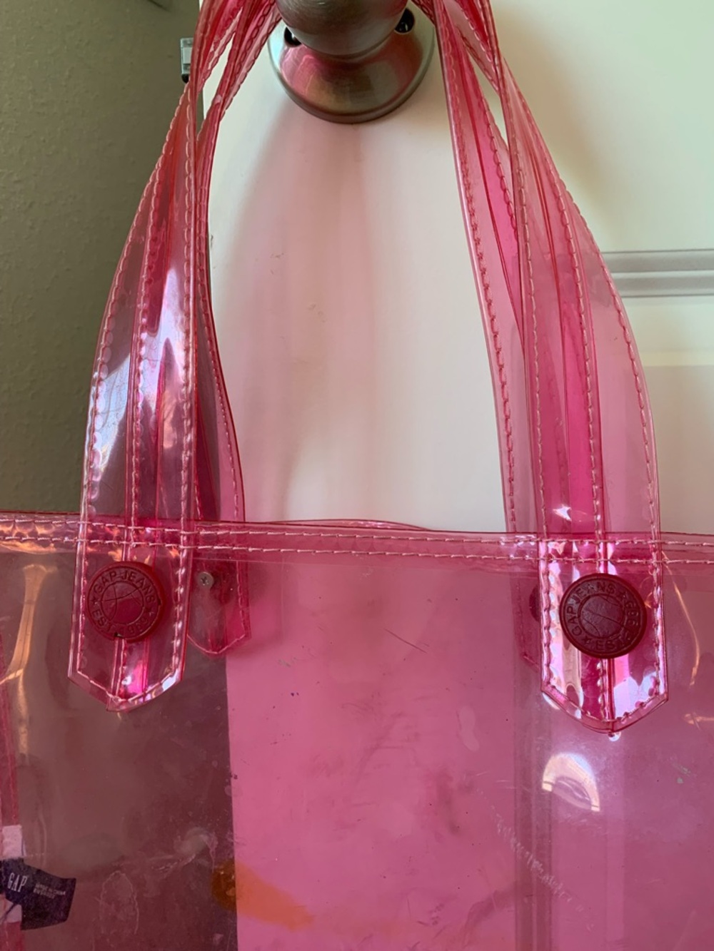GAP Pink Transparent Tote Bag - Picture 3 of 9